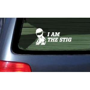  I Am the Stig   White Vinyl Sticker Automotive