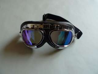 Steampunk Goggles Rainbow Lenses Industrial Goth Unique