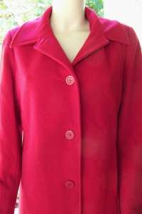 309 MARVIN RICHARDS SIZE 8 TRUE VALENTIES RED CASHMERE WOOL BLEND 3/4 