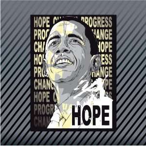  Obama Hope Progress Car Trucks Sticker Decal Everything 