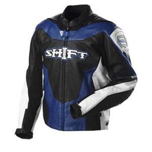  Shift Racing Diablo Leather Jacket   Medium/Blue/White 