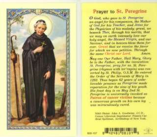 St. Peregrine Prayer/Biography Holy Card (800 107)   10 pack  
