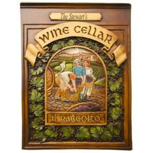  Italian Wine Harvest Wall Plaque, personalized with your 