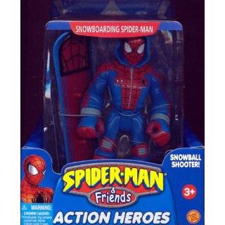 Spider Man & Friends Action Heroes Snowboarding Spiderman by toy biz