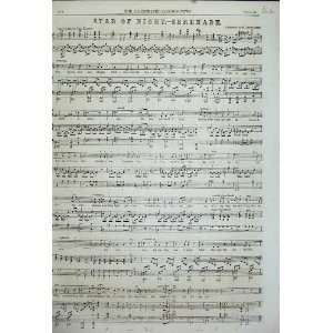  1858 Sheet Music Star Night Seranade Enderssohn Ellison 