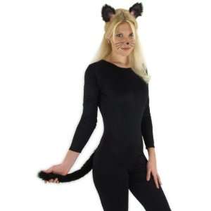  Lets Party By Elope Black Cat Ears and Tail / Black   One 