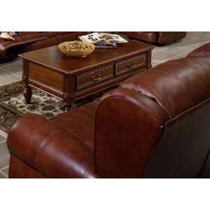   Chocolate Leather Dual Reclining Love Seat by Catnapper   4112 CH