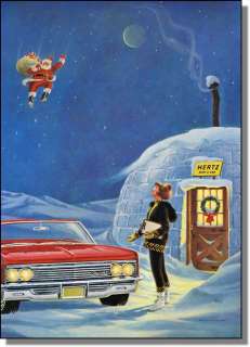 1965 Santa Flying into Chevy   Hertz Rent A Car Ad  