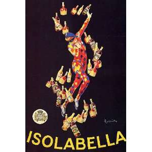  ISOLABELLA PIERROT CLOWN DRINK SMALL VINTAGE POSTER CANVAS 