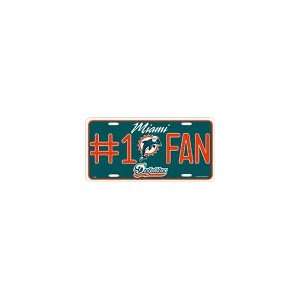  Miami Dolphins #1 Fan License Plate