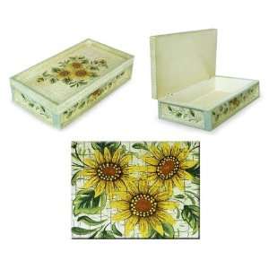  Cedar box, Sunflowers