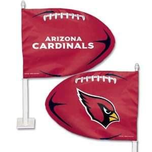  NFL Arizona Cardinals Car Flag   Set of 2 Shaped *SALE 