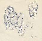 harry carmean drawing of male figure 1960 s 