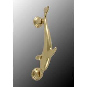  Door Knockers, Dolphin Doorknocker, Solid Cast Polished Brass 