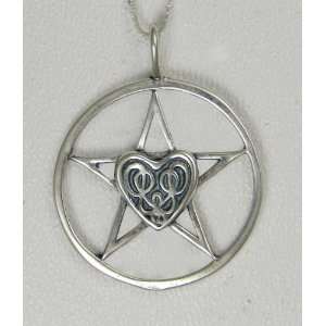  Pentacle with Celtic Heart Jewelry