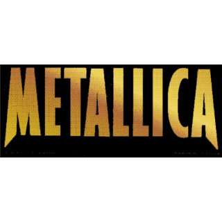 Metallica   Shiny Gold Logo on Black   Sticker / Decal 