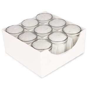  Ceres White Votive Candle with Holder, Pack of 9