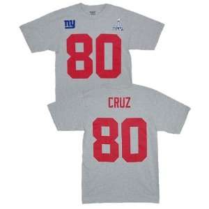  New York Giants Victor Cruz Gray Super Bowl Name and Number 