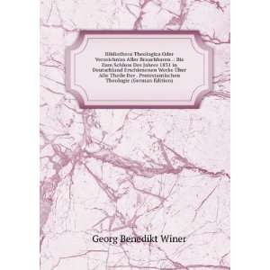   Theologie (German Edition) Georg Benedikt Winer Books