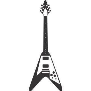 Flying V Guitar wall decal removable sticker Gibson music