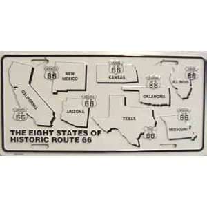   sports Route 66 Historic Eight License Plates