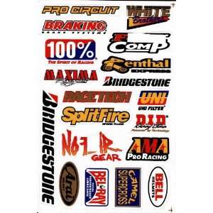  Sponsor Motocross Racing Tuning Decal Sticker Sheet C52 