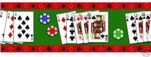 POKER Playing Cards Chips Casino Gambling Wall Border  