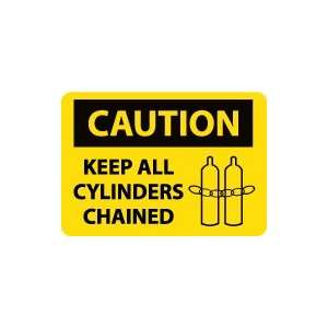  OSHA CAUTION Keep All Cylinders Chained Safety Sign 
