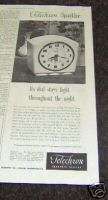 1948 Antique Telechron Sparkler Clock Lighted Dial Ad  
