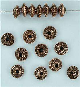 50 Rondell Spacer Copper Metalized Plastic Beads 8mm  