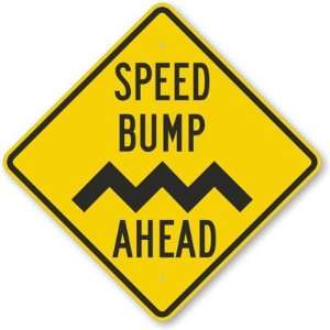  Speed Bump Ahead (with Graphic) Diamond Grade Sign, 18 x 
