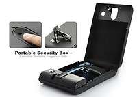 Portable Security Box Executive Biometric Fingerprint Safe Gun Pistol 
