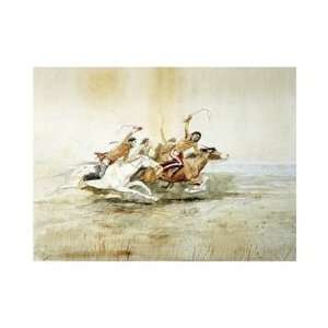  Charles Russell   Indian Horse Race No.4 Giclee Canvas 