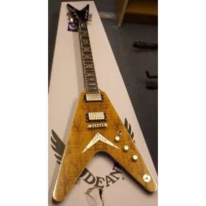  Dean V Exotic Spaulted Maple Electric Guitar (Natural 