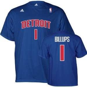 Chauncey Billups adidas Name and Number Detroit Pistons T Shirt 