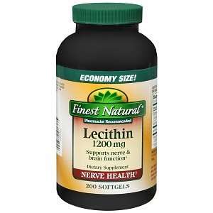  Finest Natural Lecithin 1200mg Softgels, 200 ea Health 