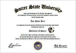 Soccer Diploma   Soccer Lover Diploma  