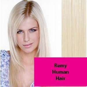   Pc Color 60 Platinum Blonde Human Remy Clip Hair Extensions Beauty