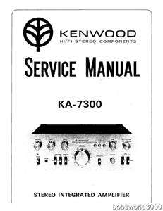 Kenwood KA 7300 Amplifier Service Manual in PDF format  