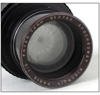 EX+* Apochromat Kinoptik Paris 75mm f/2 M42 mount lens 75/F2  
