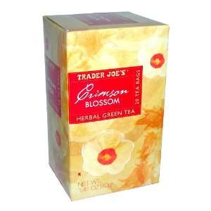 Trader Joes Crimson Blossom Herbal Green Tea   Pack of 2 Boxes