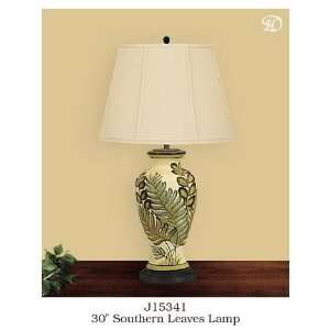 Southern Leaves Porcelain Lamp 30 H by JB Hirsch  Kitchen 