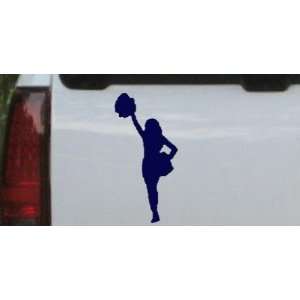   4in X 2in    Cheerleader Sports Car Window Wall Laptop Decal Sticker