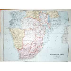  STANFORD MAP 1904 BRITISH SOUTH AFRICA CAPE GOOD HOPE 