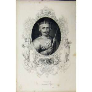   C1850 Steel Engraving Portrait King William Ii Rufus