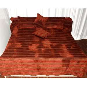  Handmade Twin Paisley Velvet Quilt Comforter Size 110 X 88 