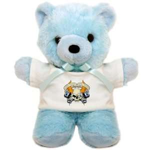  Teddy Bear Blue Live Fast Die Young Skull 