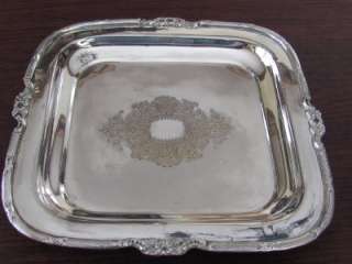 Ornate Victorian Silver Plated Calling Card Tray Receiver Holder 