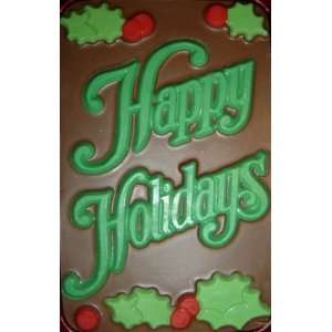 Custom Gift Happy Holidays Sweet Greeting Milk Chocolate Card 