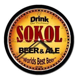  SOKOL beer and ale cerveza wall clock 